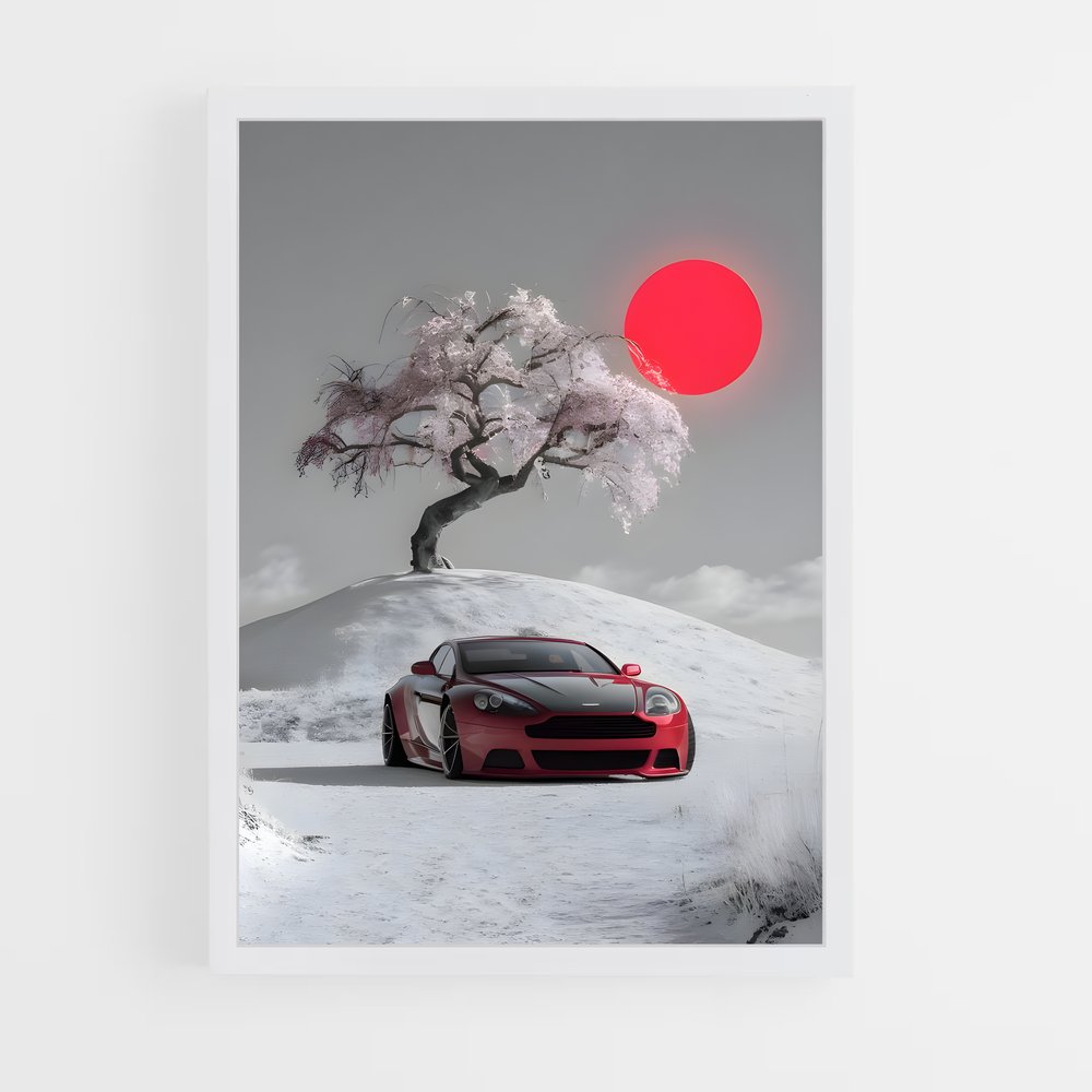 Poster Hiver Écarlate – affiche Aston Martin (vue 3)
